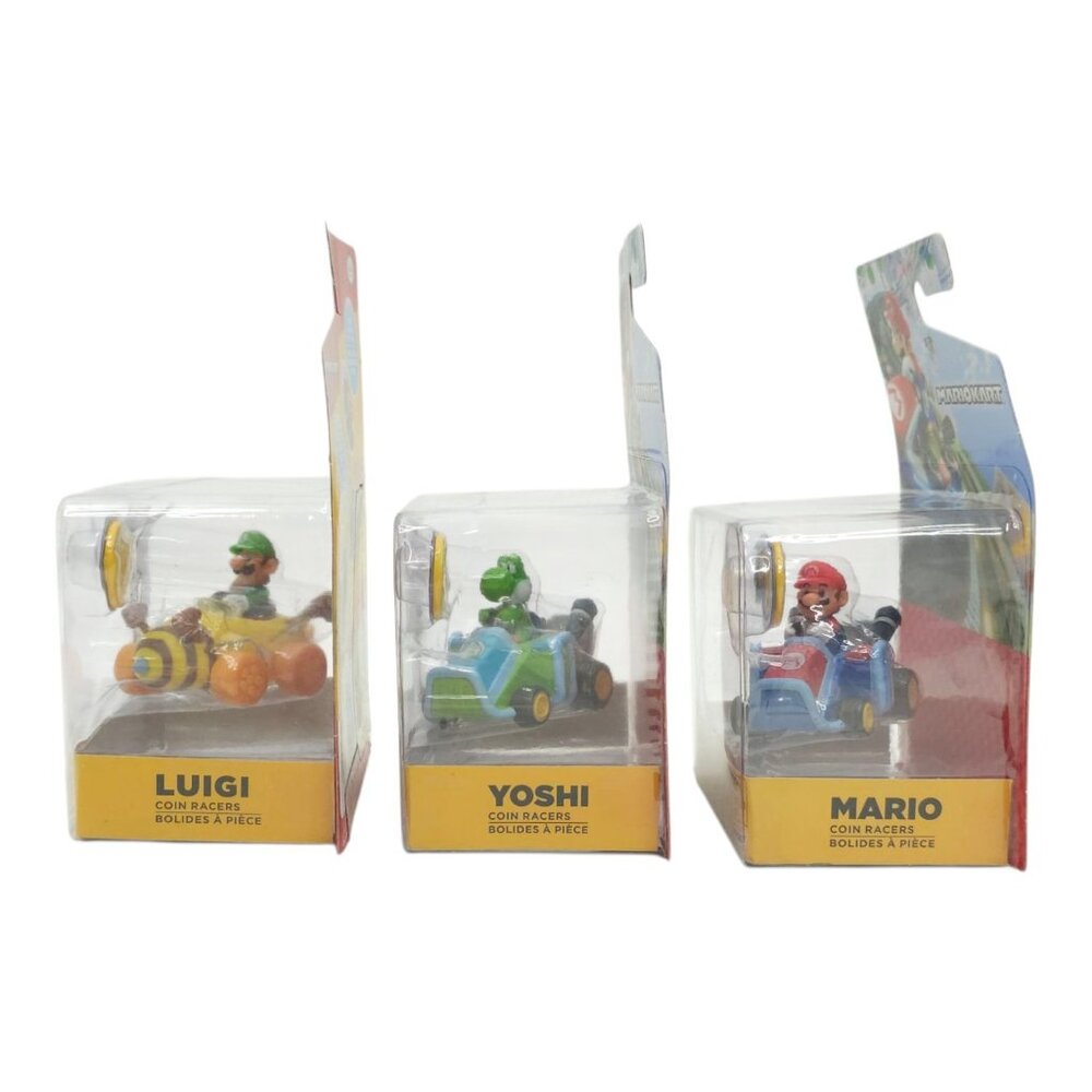 Mario Kart Coin Racers Luigi Yoshi Mario Action Figures Nintendo Jakks Complete - Picture 3 of 9